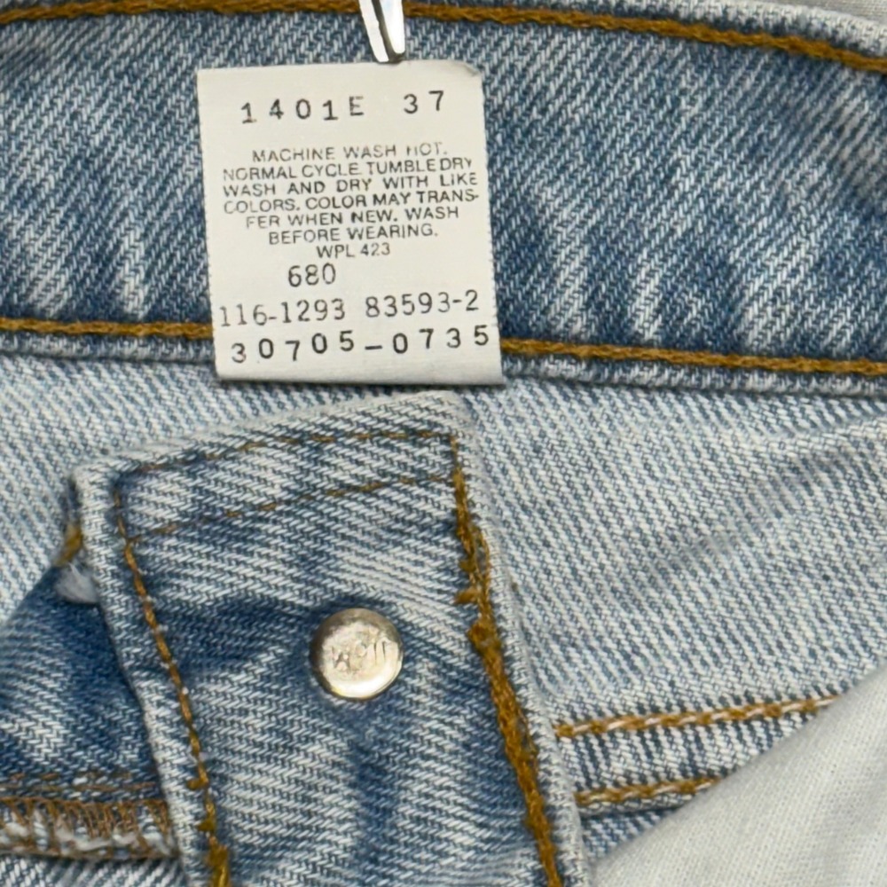 Levi's 550 Denim Shorts Student 30 Light Wash Orange Tab Relaxed Fit Vintage 90s - Picture 5 of 9
